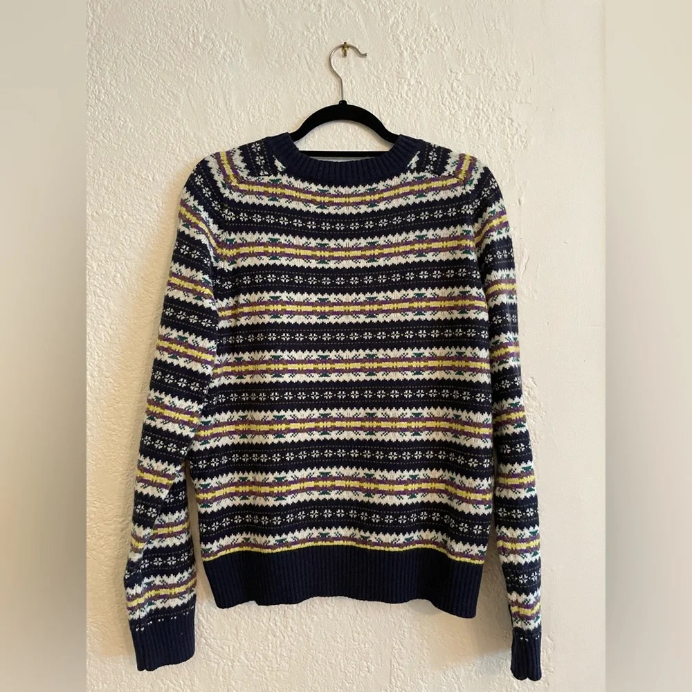 J. Crew Fair Isle Crew Neck Sweater XL